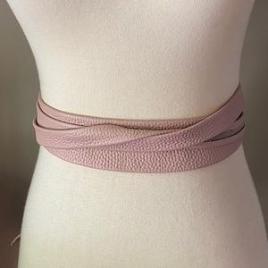 Anthropologie ADA Pebbled Pink Obi Belt